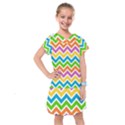 Chevron Pattern Design Texture Kids  Drop Waist Dress View1