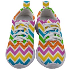 Chevron Pattern Design Texture Kids Athletic Shoes