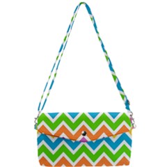 Chevron Pattern Design Texture Removable Strap Clutch Bag