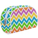 Chevron Pattern Design Texture Make Up Case (Large) View1