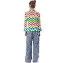 Chevron Pattern Design Texture Kids  Frill Detail T-Shirt View2
