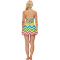 Chevron Pattern Design Texture Vintage Style Bikini Top and Skirt Set  View4