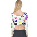Pawprints Paw Prints Paw Animal Long Sleeve Crop Top View2