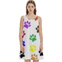 Pawprints Paw Prints Paw Animal Round Neck Sleeve Casual Dress With Pockets View1
