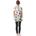 Pawprints Paw Prints Paw Animal Fold Over Open Sleeve Top View2