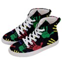 Handprints Hand Print Colourful Women s Hi-Top Skate Sneakers View2