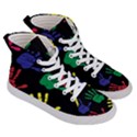 Handprints Hand Print Colourful Women s Hi-Top Skate Sneakers View3