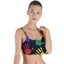 Handprints Hand Print Colourful Layered Top Bikini Top  View1