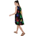 Handprints Hand Print Colourful Frill Swing Dress View2