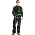 Handprints Hand Print Colourful Men s Side Zip Front Pouch Ski And Snowboard Bib Pants	 View3