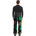Handprints Hand Print Colourful Men s Side Zip Front Pouch Ski And Snowboard Bib Pants	 View4