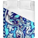 Trippy Dippy Bears Blue Dancing Greatful Dead Skull Steal Your Face Duvet Cover (California King Size) View1