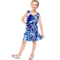 Trippy Dippy Bears Blue Dancing Greatful Dead Skull Steal Your Face Kids  Tunic Dress View1