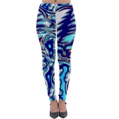 Trippy Dippy Bears Blue Dancing Greatful Dead Skull Steal Your Face Lightweight Velour Leggings