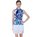 Trippy Dippy Bears Blue Dancing Greatful Dead Skull Steal Your Face Women s Sleeveless Polo T-Shirt View1