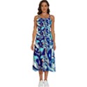 Trippy Dippy Bears Blue Dancing Greatful Dead Skull Steal Your Face Sleeveless Shoulder Straps Boho Dress View1