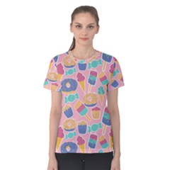 Ice Cream Donut Sweets Candie Women s Cotton T-shirt