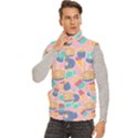 Ice Cream Donut Sweets Candie Men s High Neck Button Up Puffer Vest View2