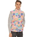Ice Cream Donut Sweets Candie Men s High Neck Button Up Puffer Vest View3