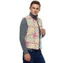 Abstract Pattern Design Scrapbooking Men s Button Up Puffer Vest	 View2