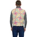 Abstract Pattern Design Scrapbooking Men s Button Up Puffer Vest	 View4