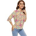 Abstract Pattern Design Scrapbooking Women s Quarter Sleeve Pocket Shirt View2