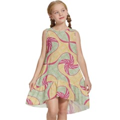 Abstract Pattern Design Scrapbooking Kids  Frill Swing Dress