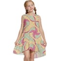 Abstract Pattern Design Scrapbooking Kids  Frill Swing Dress View1