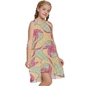 Abstract Pattern Design Scrapbooking Kids  Frill Swing Dress View3