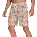Abstract Pattern Design Scrapbooking Men s Beach Shorts View2