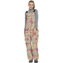Abstract Pattern Design Scrapbooking Women s Side Zip Front Pouch Ski And Snowboard Bib Pants	 View2