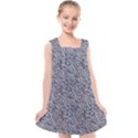 Blue Black Snake Pattern Kids  Cross Back Dress View1