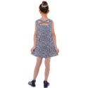 Blue Black Snake Pattern Kids  Cross Back Dress View2