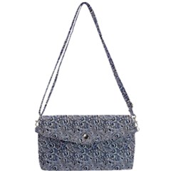 Blue Black Snake Pattern Removable Strap Clutch Bag