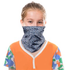 Blue Black Snake Pattern Face Covering Bandana (kids)