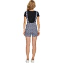 Blue Black Snake Pattern Short Overalls View4