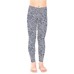 Blue Black Snake Pattern Kids  Classic Winter Leggings