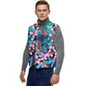 Hawaiian Flowers Hawaii Men s Button Up Puffer Vest	 View3