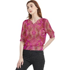 Tondo Symmetry Quarter Sleeve Blouse