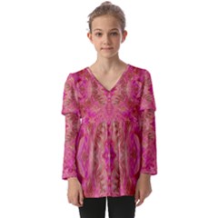 Tondo Symmetry Kids  V Neck Casual Top
