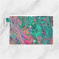 Green Pour Canvas Cosmetic Bag (large)