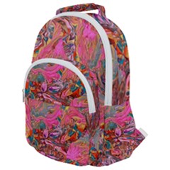 Collage  Rounded Multi Pocket Backpack