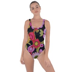 Mid Century Retro Floral 1970s 1960s Pattern 70 Bring Sexy Back Swimsuit