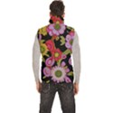 Mid Century Retro Floral 1970s 1960s Pattern 70 Men s High Neck Button Up Puffer Vest View4