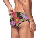 Mid Century Retro Floral 1970s 1960s Pattern 70 Men s Swim Brief View2