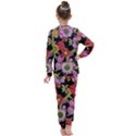 Mid Century Retro Floral 1970s 1960s Pattern 70 Kids  Long Sleeve Set  View2