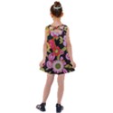 Mid Century Retro Floral 1970s 1960s Pattern 70 Kids  Cross Back Dress View2