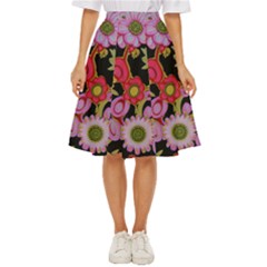 Mid Century Retro Floral 1970s 1960s Pattern 70 Classic Short Skirt