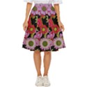 Mid Century Retro Floral 1970s 1960s Pattern 70 Classic Short Skirt View1