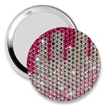Mauve Gradient Rhinestones  3  Handbag Mirror Front